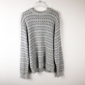 Oscar de la Renta Gray Knit Pullover Sweater (L)